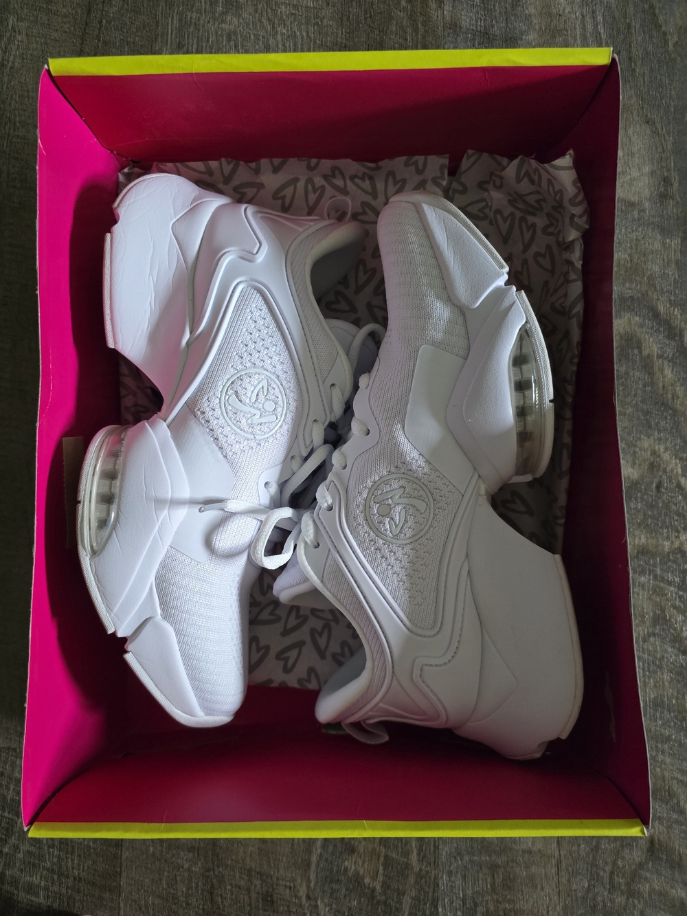 Zumba Stomp Remix II-Fitness All-White Women's Athletic Sneakers - Picture 5 of 5